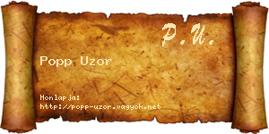 Popp Uzor névjegykártya